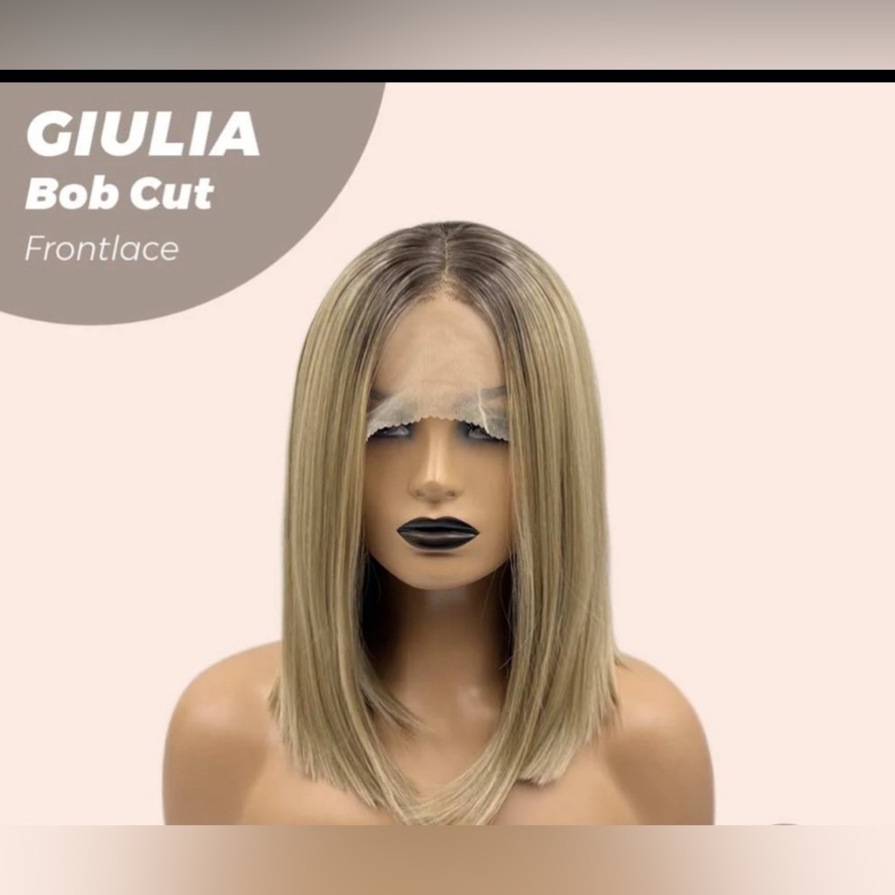 Giulia Bob Cut Frontlace Wig - Blonde
